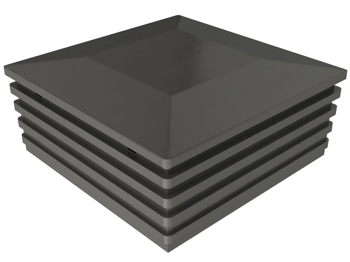 Крышка для столба из алюминия 100*100мм (серый пластик) HILST