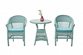 Набор мебели Californiya искусственный ротанг голубой (стол и 2 кресла)